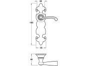 Fleur-De-Lys Lvr Hdls+Plt Lock Std KW BA