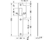 Startec DIN Mort Latch 55/84mm Rad SSS