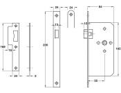 Startec DIN Mort Latch 55/84mm Rad SSS