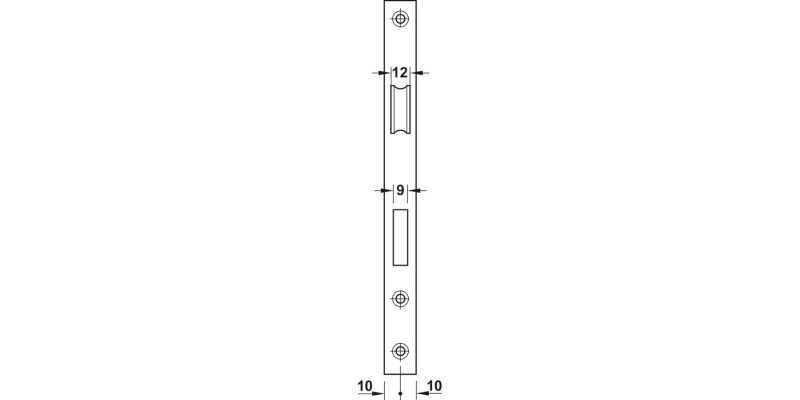 Startec Mortice Bathlock Rad 55/84mm Blk