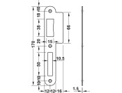 Startec Mortice Bathlock Rad 55/84mm Blk