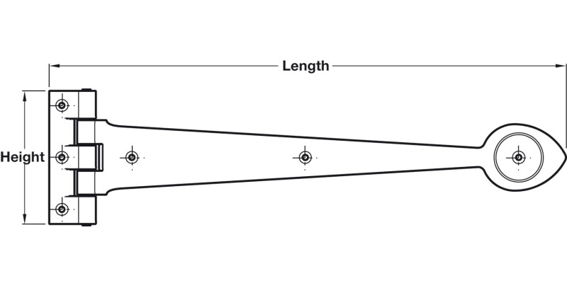 Arrow Working Strap Hinge 390x102mm BA