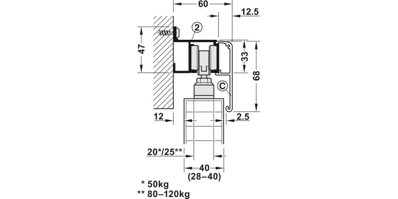 Slido D-Li11 50P FitSet 1Dr wo SC