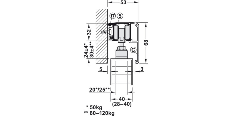 Slido D-Li11 50P FitSet 1Dr wo SC