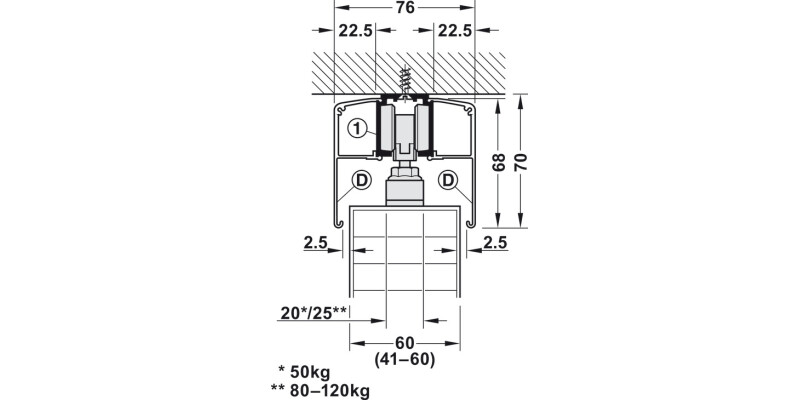 Slido D-Li11 50P FitSet 1Dr wo SC