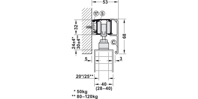 Slido D-Li11 50P FitSet 1Dr wo SC