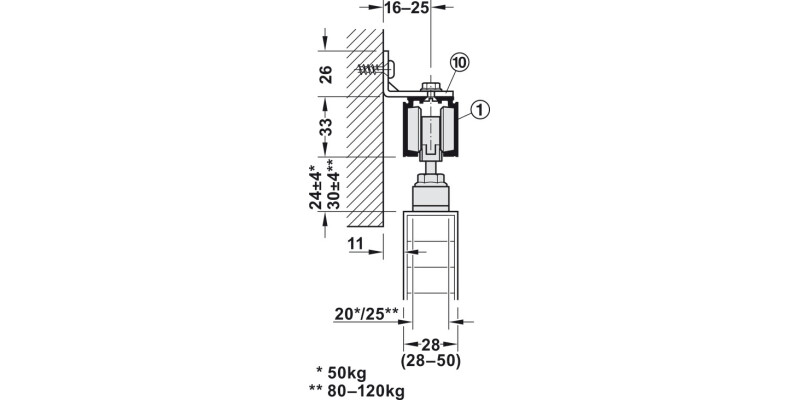 Slido D-Li11 50P FitSet 1Dr w SC