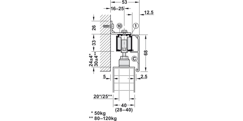 Slido D-Li11 50P FitSet 1Dr w SC