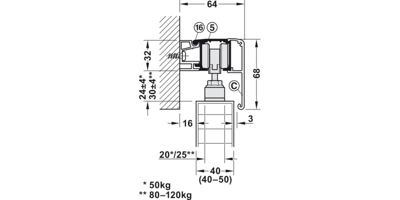 Slido D-Li11 50P FitSet 1Dr w SC