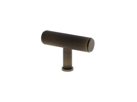 Alexander and Wilks Crispin Reeded T-bar Cupboard Knob