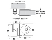 Challenger Rise+Fall Butt Hinge SAA