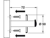 PBA Cub/Brd 316L Buffered Coat Hook SSS