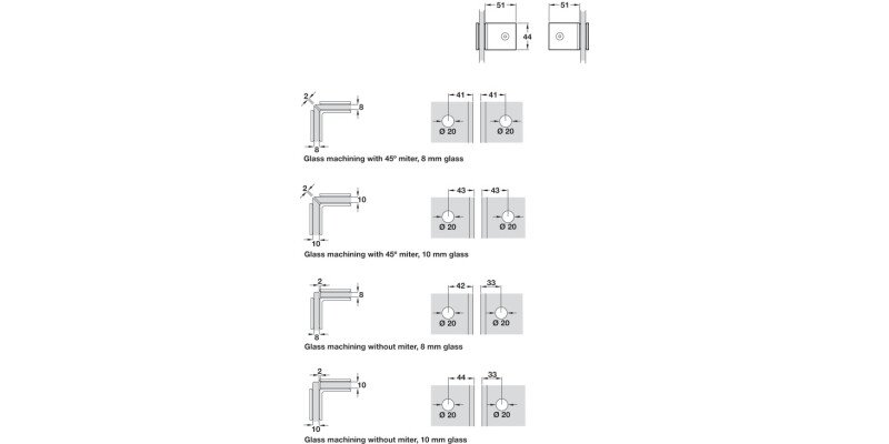 90D Gls Connector Gls-Gls Brass PCP