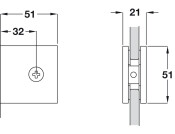 90D Gls Connector Wall-Gls Brass PCP