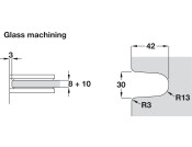 90D Gls Connector Wall-Gls Brass PCP