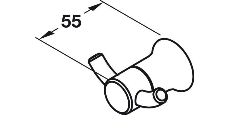 Provence Double Robe Hook 55mm PC