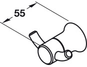 Provence Double Robe Hook 55mm PC