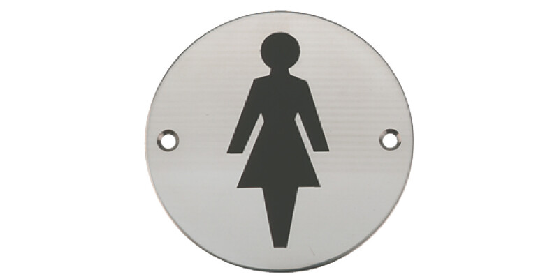 Graphic Sign, &Oslash; 76 mm, 1.5 mm Thick, Stainless Steel or Aluminium