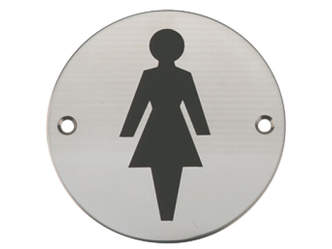 Graphic Sign, &Oslash; 76 mm, 1.5 mm Thick, Stainless Steel or Aluminium