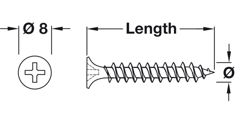 Dry Wall Scr Bgl PH2 D3.5x25mm Blk Phs