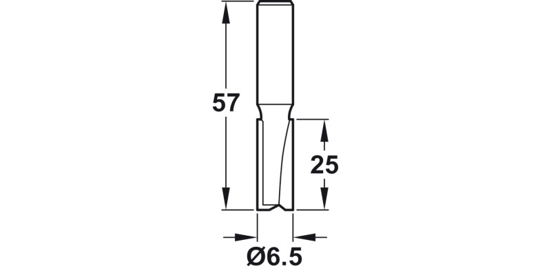 Trend Two Flute Cutter D6.5x25mm