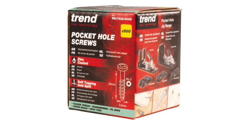 Trend Pkt Hole Scr Prt Sqr D3.6x25mm 500