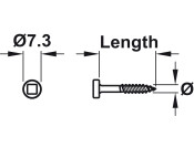 Trend Pkt Hole Scr Prt Sqr D3.6x25mm 500