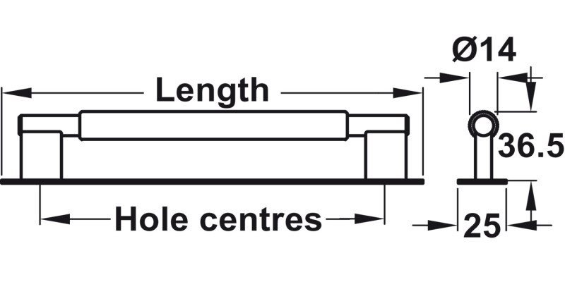Arpa Pull Hdl+BP Alu Bru Brs 192mm cc