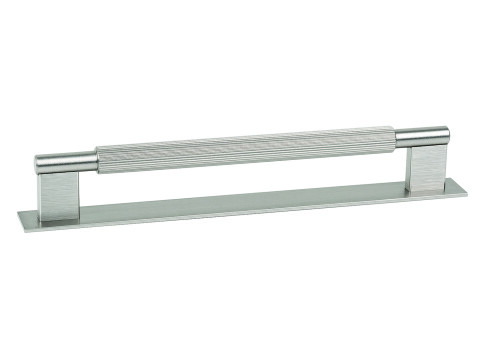 D Pull Handle with Backplate, Aluminium, Fixing Centres 192-1178 mm, Arpa