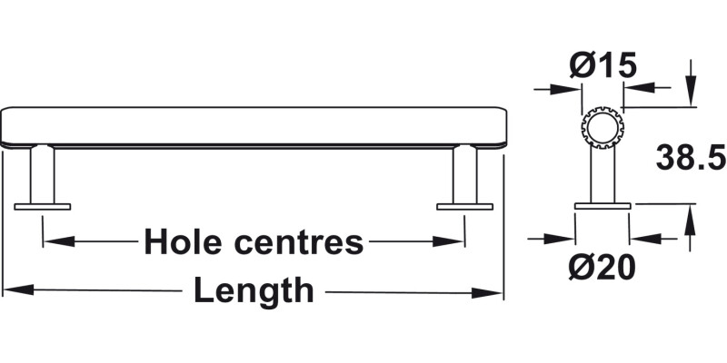 Rille Pull Hdl ZA Bru Brs 160mm cc