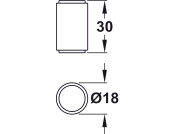 Bragi Knob Alu Matt Black D18x30mm