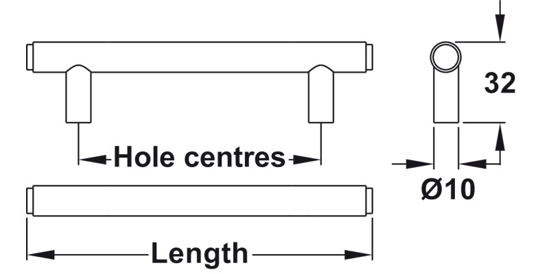 Bragi Pull Hdl Alu Matt Black 160mm cc