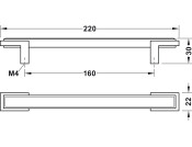 Alberti Pull Hdl ZA Bru Ant Brs 160mm cc