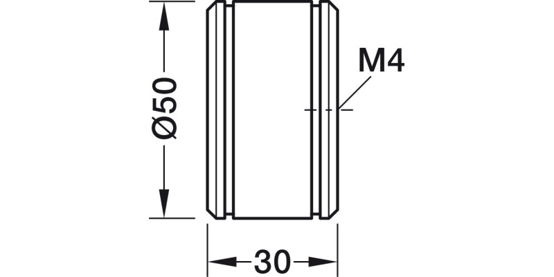 Tocco Knob ZA Bru Nkl Plt 50x30mm