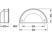 Tocco Cup Hdl ZA Matt Blk 64mm cc