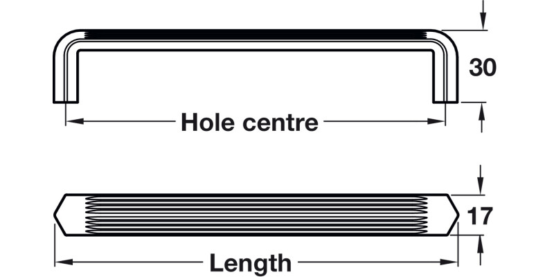 Lines D Pull Hdl ZA Bru Nickel 160mm cc