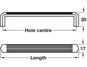 Lines D Pull Hdl ZA Bru Nickel 160mm cc