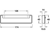 Fold Inset Hdl ZA B.Nkl 128mm cc