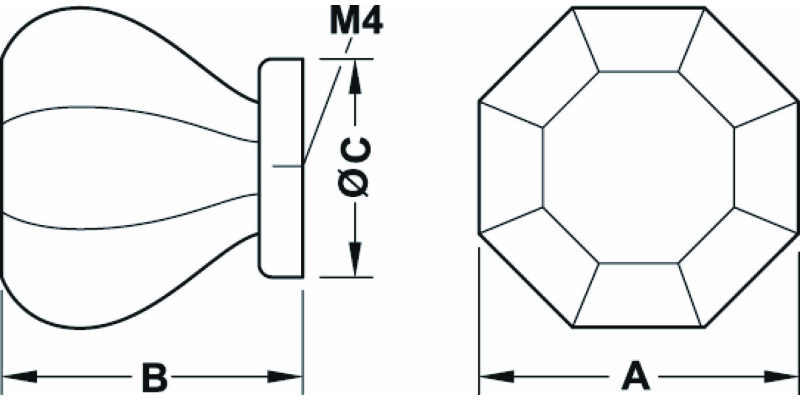 Allaro Knob ZA Brs Bru Plt D37x35mm