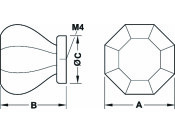 Allaro Knob ZA Brs Bru Plt D37x35mm