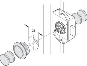 Espagnolette Top+Btm Catch Hooks RH Brw