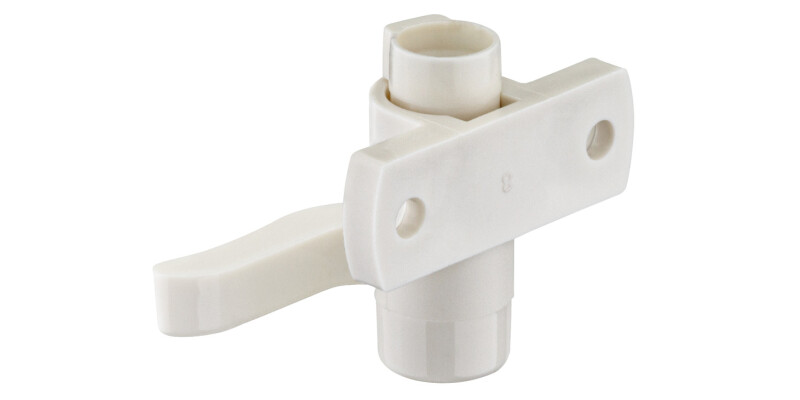 Espagnolette Top+Btm Catch Hooks LH Wht