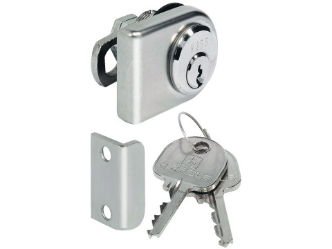 Glass Door Cyl Lever Lock B NP H1 MNP
