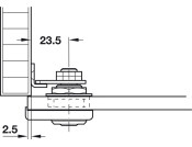 Glass Door Cyl Lever Lock B NP H1 MNP