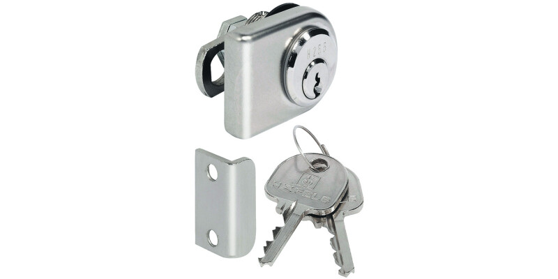 Glass Door Cylinder Lever Lock, with Nut Attachment, for Glass Panels from 4-10