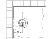 Glass Door Cyl Lever Lock B H1 PNP