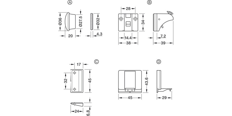 Door/Cabinet Magnetic Lock Pl Wht