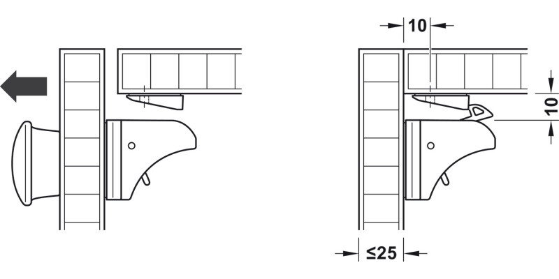 Door/Cabinet Magnetic Lock Pl Wht