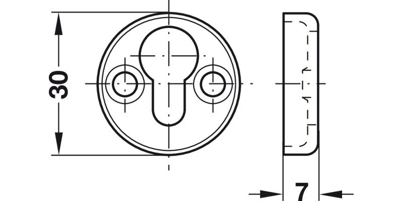 Bed Fitting-Capsule D30mm St Glv