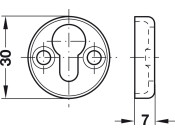 Bed Fitting-Capsule D30mm St Glv